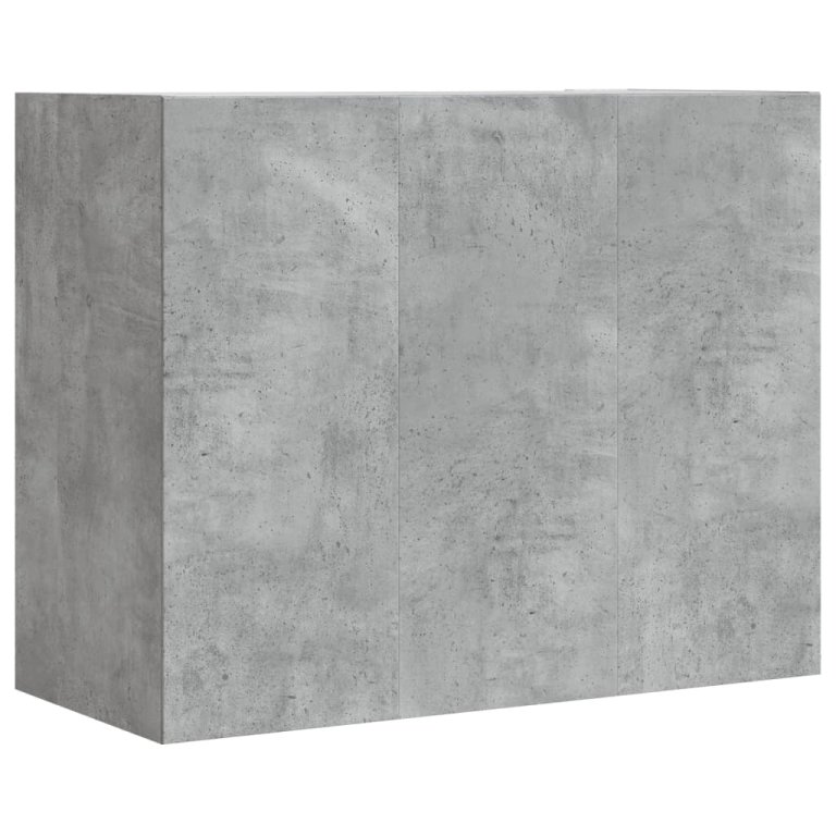 Dulap de perete, gri beton, 75x35x60 cm, lemn prelucrat