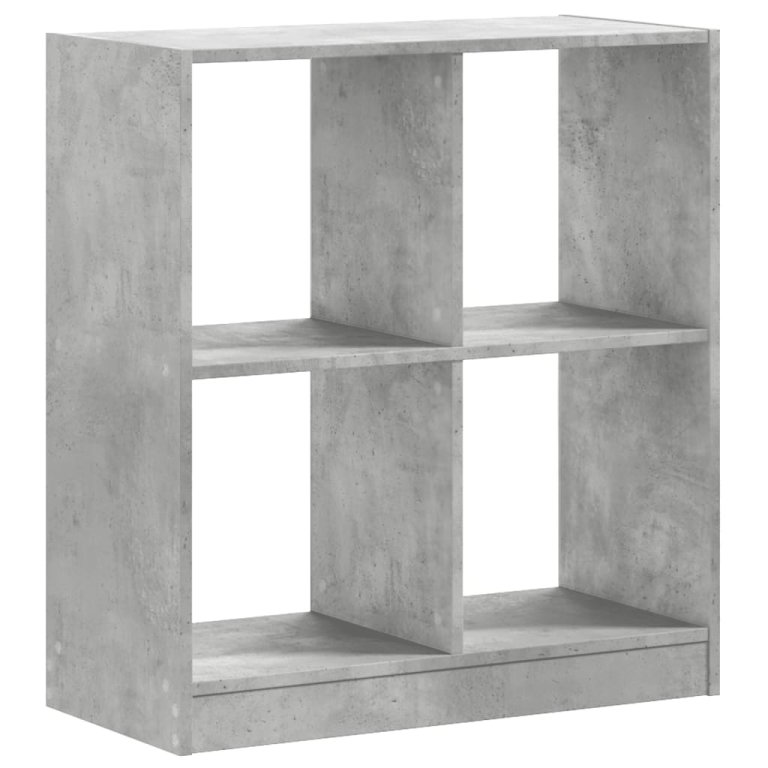 Bibliotecă, gri beton, 68,5x32x75 cm, lemn prelucrat