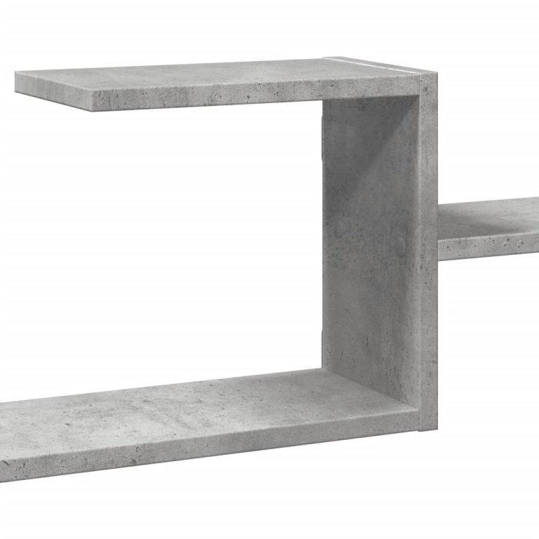 Raft de perete, gri beton, 104x15x49 cm , lemn prelucrat