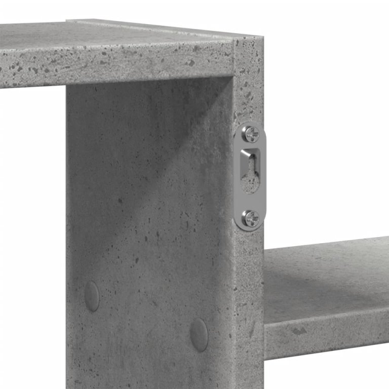 Raft de perete, gri beton, 104x15x49 cm , lemn prelucrat