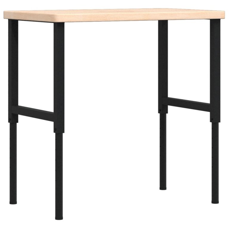 Banc lucru 100x60x(73-99,5) cm lemn masiv stejar dreptunghiular