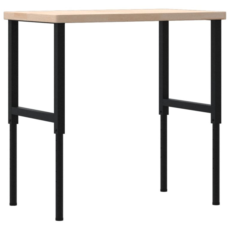 Banc lucru 100x60x(73-99,5) cm lemn masiv stejar dreptunghiular