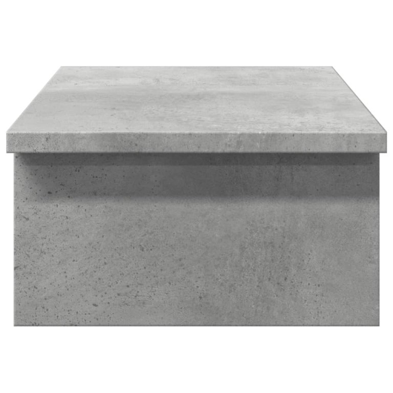 Suport de monitor, gri beton, 50x27x15 cm, lemn prelucrat