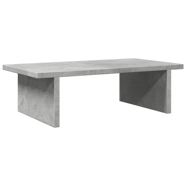 Suport de monitor, gri beton, 50x27x15 cm, lemn prelucrat