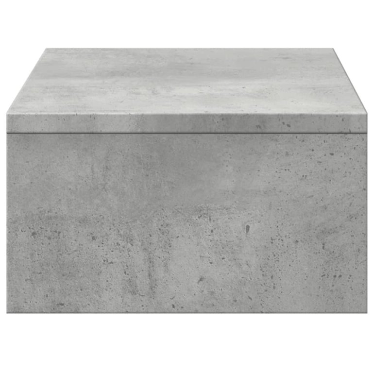 Suport monitor cu sertare gri beton 50x27x15 cm lemn prelucrat