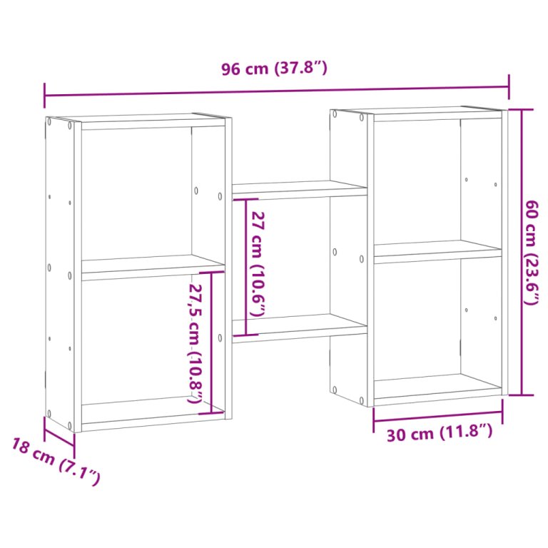 Raft de perete, lemn vechi, 96x18x60 cm, lemn prelucrat