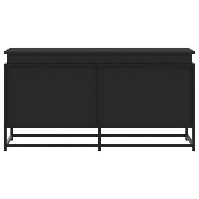 Cutie depozitare cu capac negru 100x40x51,5 cm lemn prelucrat