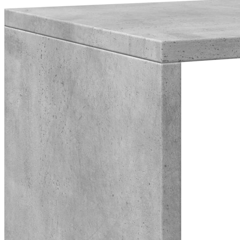 Bibliotecă, gri beton, 137,5x29x137,5 cm, lemn prelucrat