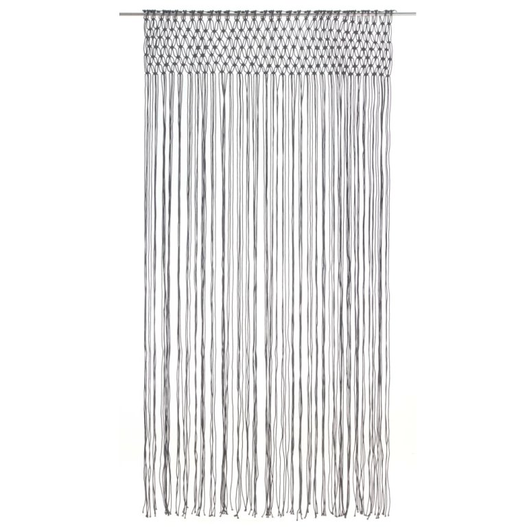 Perdea macrame, antracit, 140 x 240 cm, bumbac