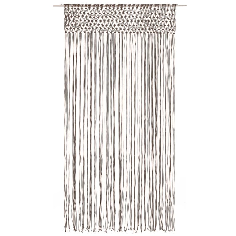 Perdea macrame, gri taupe,140 x 240 cm, bumbac