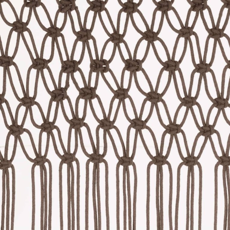 Perdea macrame, gri taupe,140 x 240 cm, bumbac