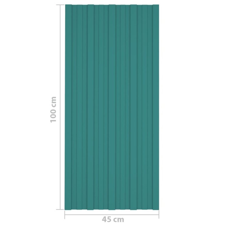 Panouri pentru acoperiș 36 buc. verde 100x45 cm oțel galvanizat