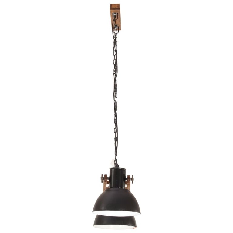 Lampă suspendată industrială, negru, 109 cm, 25 W, E27