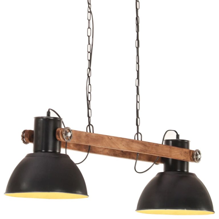 Lampă suspendată industrială, negru, 109 cm, 25 W, E27