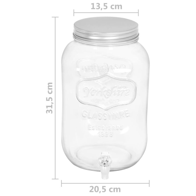 Dozatoare de băuturi, 2 buc., 8050 ml, sticlă