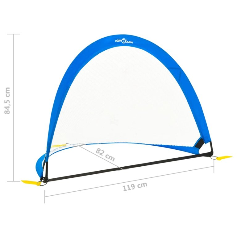 Porți fotbal copii 2 buc. geantă depozitare 119x82x84,5 cm