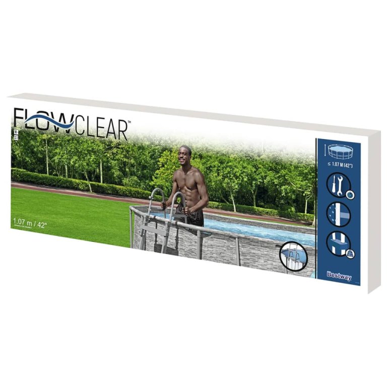 Bestway Scară de piscină cu 4 trepte Flowclear, 107 cm