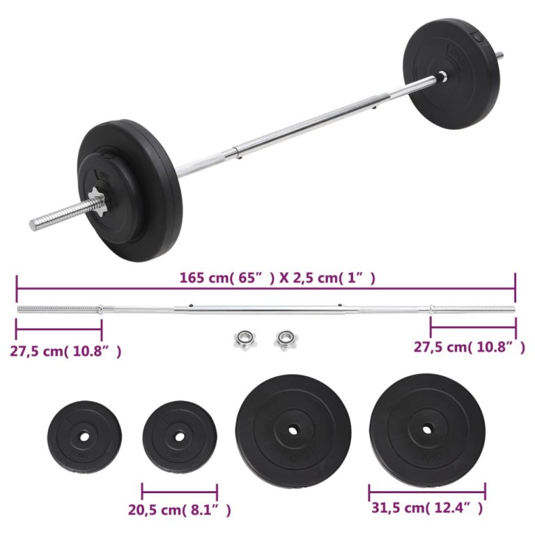 Set de haltere cu discuri, 30 kg