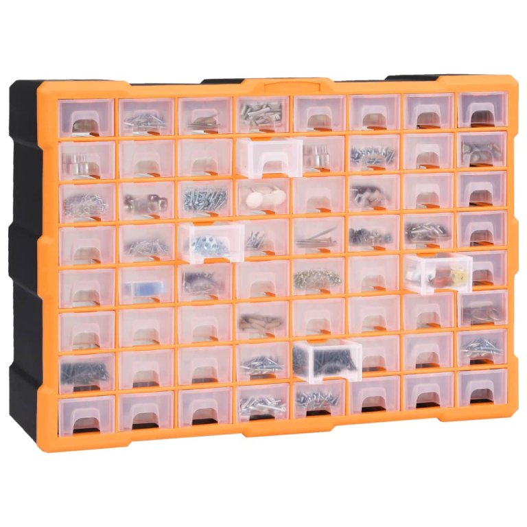 Organizator cu 64 de sertare, 52 x 16 x 37,5 cm