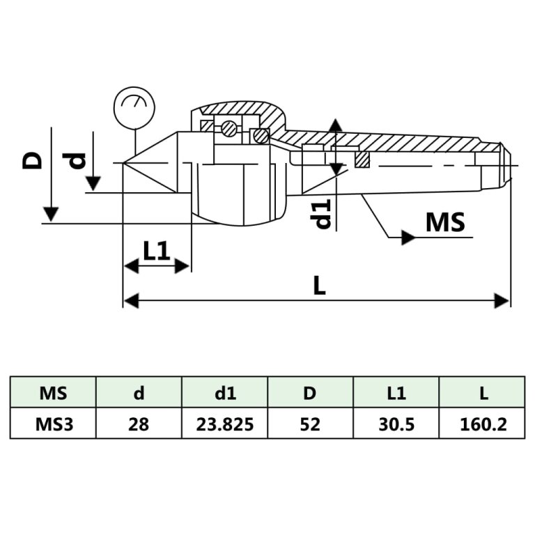 Centru strung rotativ MT3