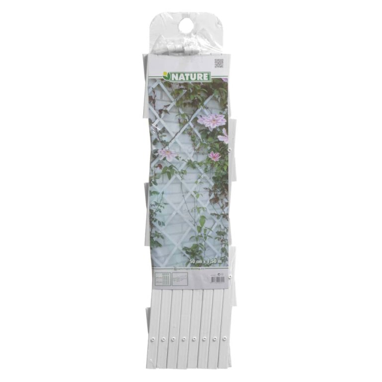 Nature Gard de grădină tip Trellis, 100 x 200 cm PVC, alb, 6040703