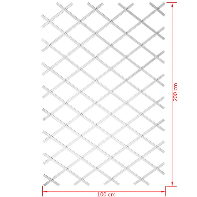 Nature Gard de grădină tip Trellis, 100 x 200 cm PVC, alb, 6040703