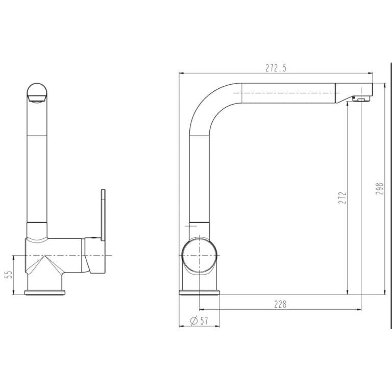 SCHÜTTE Baterie mixer de chiuvetă RIO, argintiu