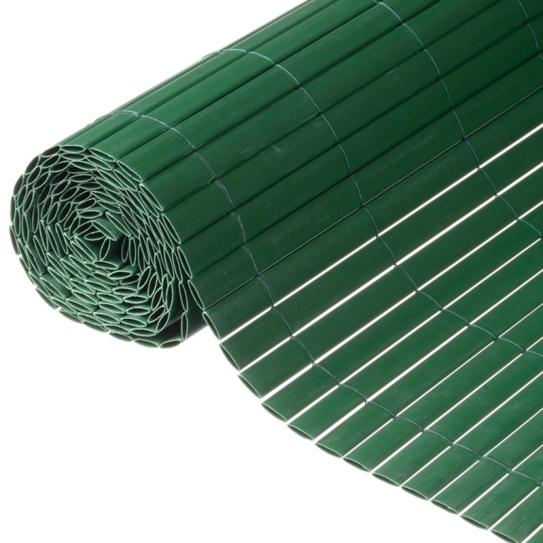 Nature Paravan de grădină cu două fețe, verde, 1 x 3 m, PVC