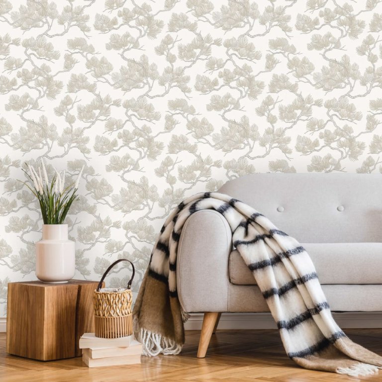 DUTCH WALLCOVERINGS Tapet, alb, model pin