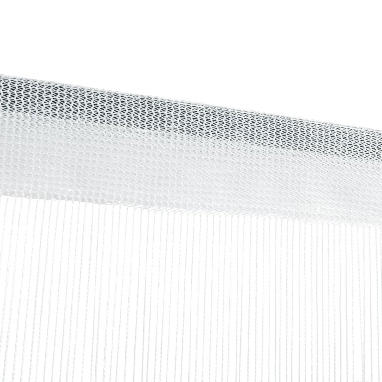 Draperii franjuri, 2 buc., 100 x 250 cm, alb