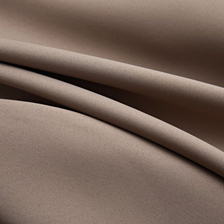 Draperii opace cu inele metalice, 2 buc, gri taupe, 140x175 cm