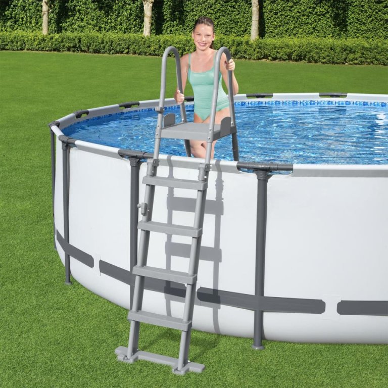 Bestway Scară de siguranță piscină cu 4 trepte Flowclear, 132 cm