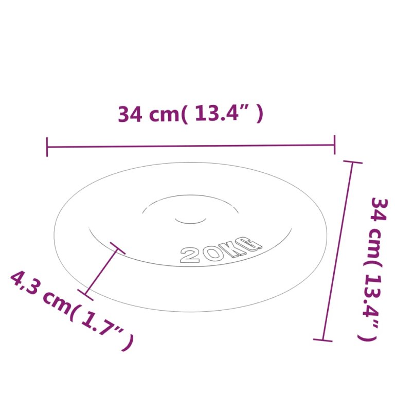 Disc de greutate, 20 kg, fontă