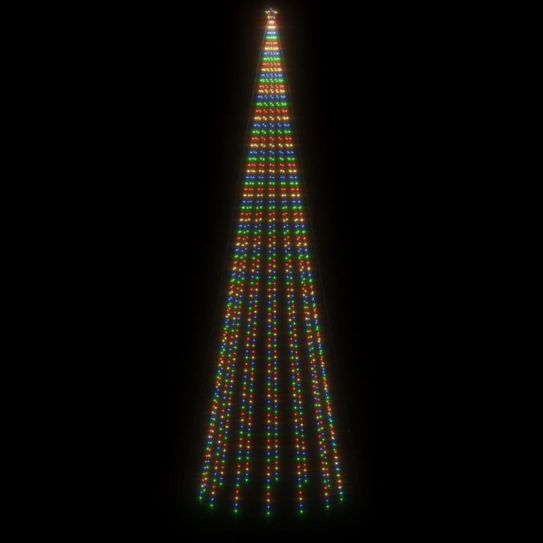 Brad de Crăciun cu țăruș, 1134 LED-uri, multicolor, 800 cm