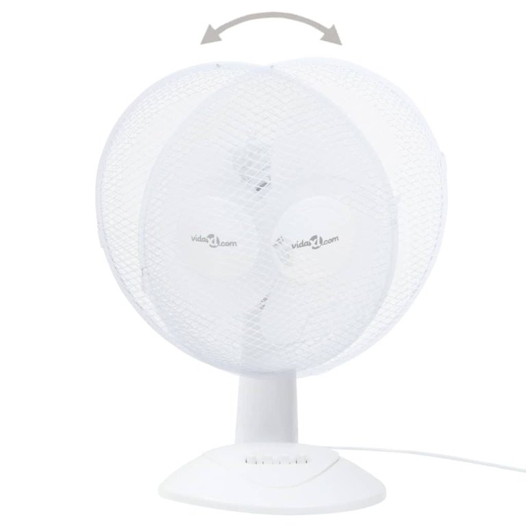 Ventilator de masă cu 3 viteze, alb, 30 cm, 40 W