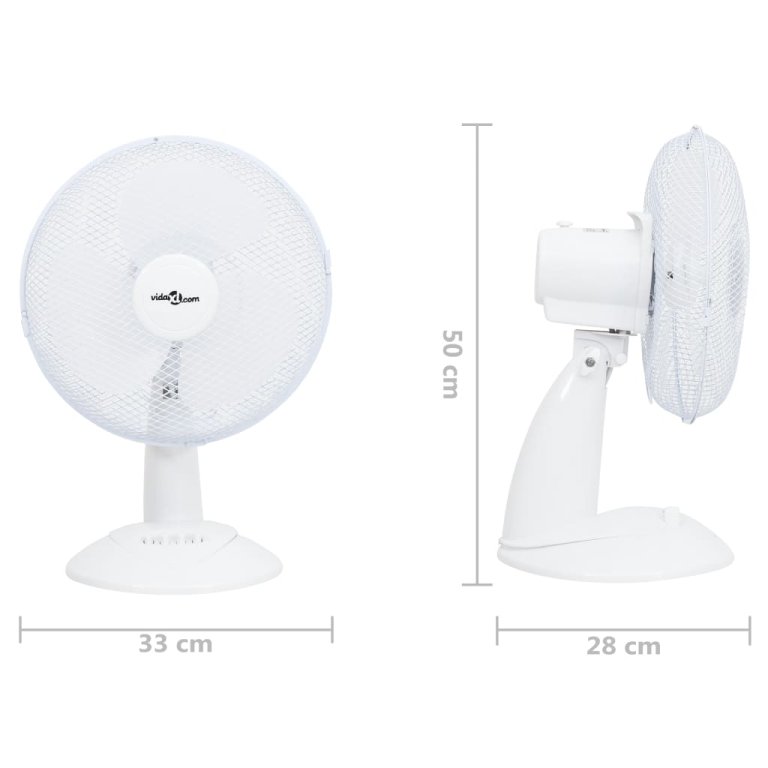 Ventilator de masă cu 3 viteze, alb, 30 cm, 40 W