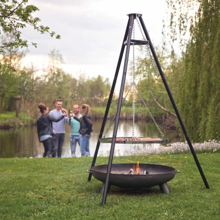 RedFire Grătar trepied, negru, 172 cm, BBQ TRIPOD