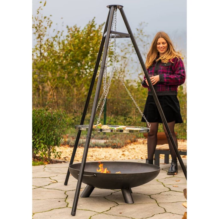 RedFire Grătar trepied, negru, 172 cm, BBQ TRIPOD