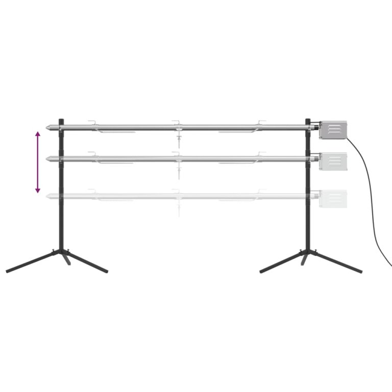 Grill automat cu motor, 150x46,5x82,5 cm, oțel inoxidabil