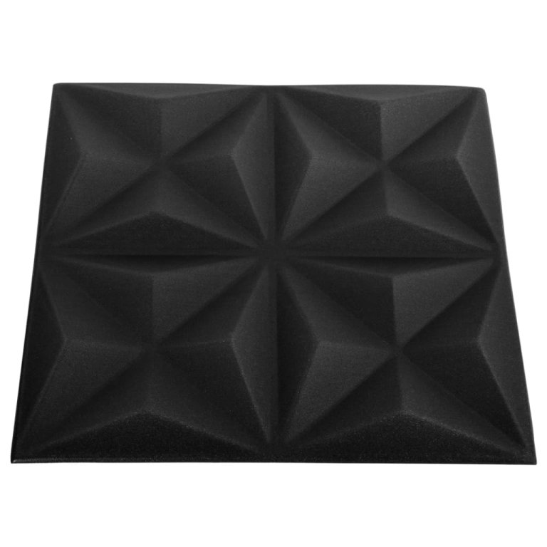 Panouri de perete 3D 24 buc. negru 50x50 cm model origami 6 m²