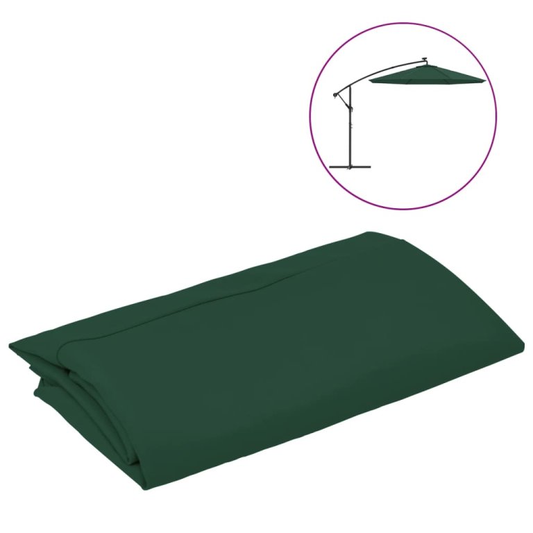 Pânză de schimb umbrelă de soare, verde, 300 cm