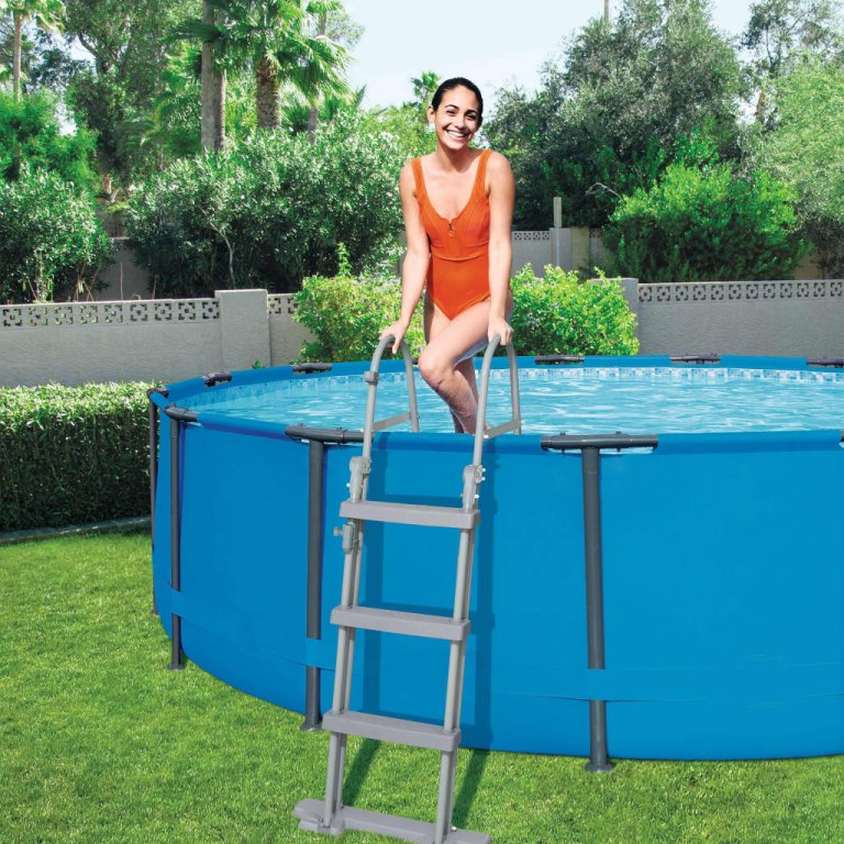 Bestway Scară de siguranță piscină cu 4 trepte Flowclear 122 cm, 58331