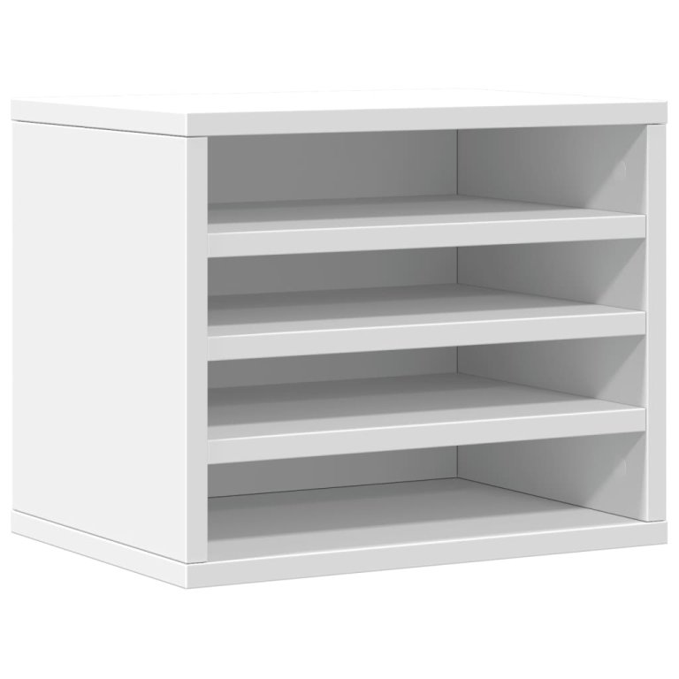 Organizator de birou, alb, 36x26x29,5 cm, lemn prelucrat