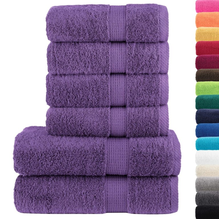 Set de prosoape premium SOLUND, 6 piese, violet, 600 g/m²