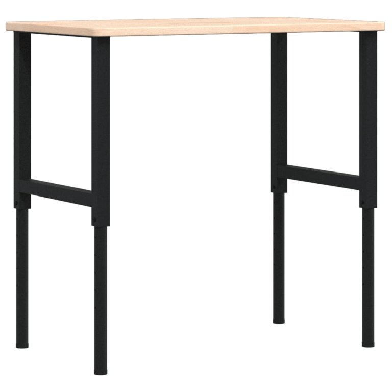 Banc lucru 100x60x(71,5-98) cm lemn masiv stejar dreptunghiular