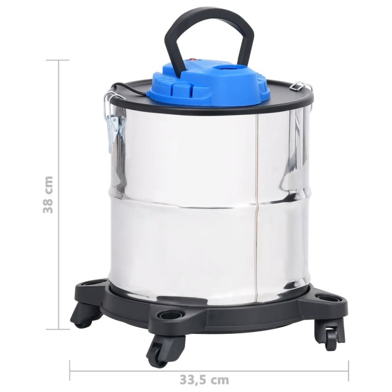 Aspirator de cenușă filtru HEPA, 1200 W, 20 L, oțel inoxidabil