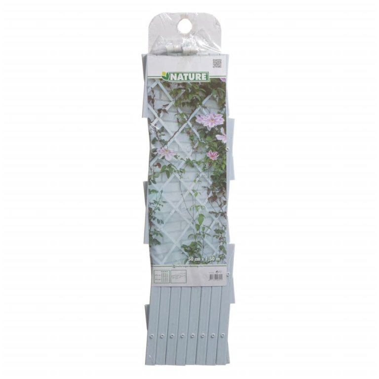 Nature Gard de grădină tip Trellis, 50 x 150 cm PVC, alb, 6040701