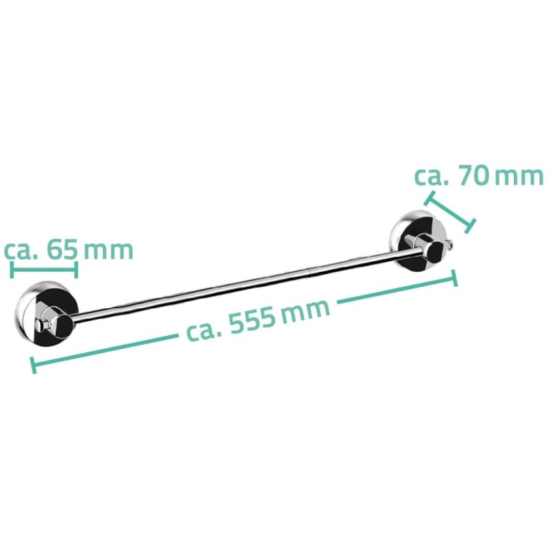 RIDDER Bară pentru prosoape 55,5x7x6,5 cm crom 12120000