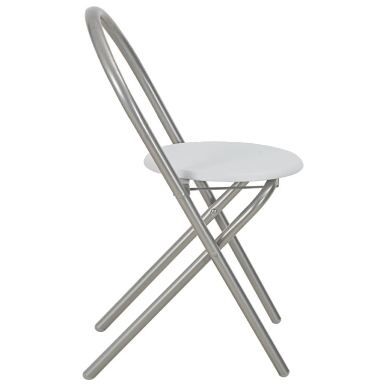 Set mobilier bucătărie cu depozitare, 3 piese, alb, MDF și oțel