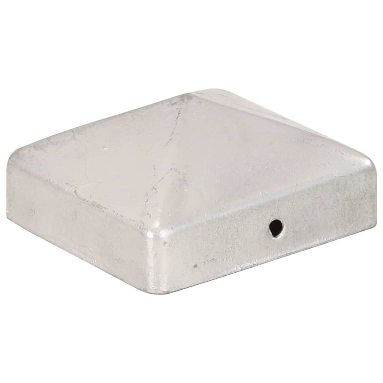 Capace stâlpi de gard piramidă 6 buc. metal galvanizat 71x71 mm